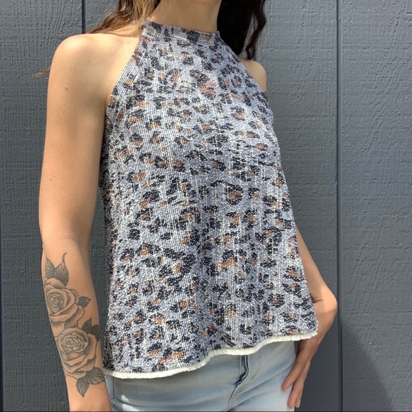 W5 Tops - Sold! W5 Faded leopard high neck tank Sz S